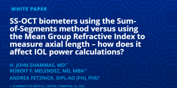 SS-OCT biometers using the Sum-of-Segments method versus using the Mean Group Refractive Index to measure axial length – how does it affect IOL power calculations?